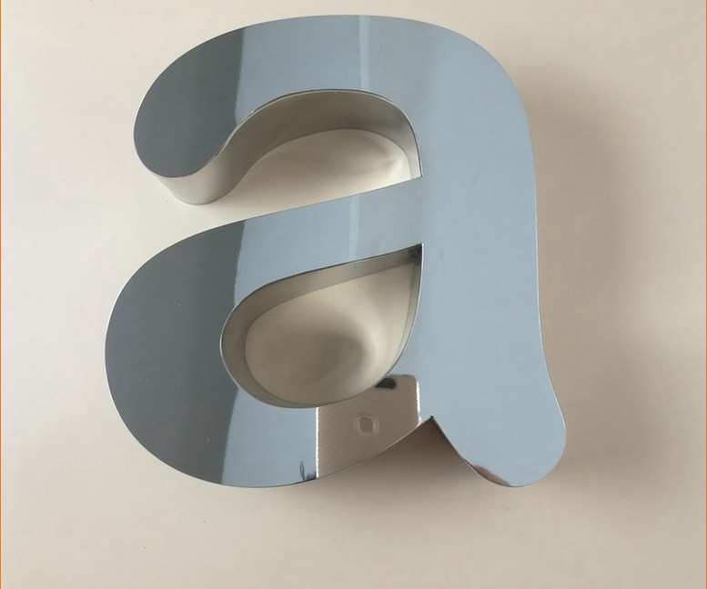 Glossy Mirror Polished Stainless Steel Channel Letters Sign 370